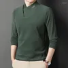 Männer Pullover Männer T-Shirt Langarm Tops Solide Zipper Mock Neck Pullover Männliche Hombre Warme T-shirts Herbst Winter Kleidung camisetas