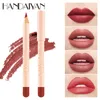 Lápiz labial HANDAIYAN Juego de lápices de labios rojos con boca mate de 12 colores Fácil de usar Brillo de labios mate de terciopelo Delineadores de labios naturales y duraderos Cosmeticos 230925