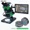 Conjunto de ferramentas domésticas microscópio microscópio de zoom contínuo com câmera para telefone pcb dispositivo de reparo eletrônico ferramentas profissional han254r