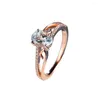 Pierścienie klastra moda prosta para pierścionka zaręczynowy biżuteria z rocznica luksusowa projektant Designer cyrkon estetyka panie