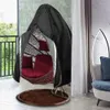 Chair Covers Black Patio Chair Cover Egg Swing Chair Waterproof Dust Cover Protector with Zipper Protective Case Outdoor Hanging Chair Cover 230925