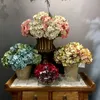 Dried Flowers Retro Autumn Hydrangea Bouquet Artificial Room Home Decoration DIY Wedding Floral Arrangement Party Supplies Po Props 230923