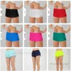 Lulus Verão Yoga Hotty Hot Shorts Respirável Secagem Rápida Roupa Interior Esportiva Feminina Bolso Correndo Calças de Fitness Princesa Sportswear Ginásio Legging luh