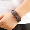 Charme pulseiras 2023 novos homens cruz pulseira de couro vintage handwoven hip-hop punk pulseiras mão jóias presentes dropshipping q230925