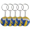 Anahtarlıklar 5 PCS voleybol anahtarlık DIY malzemeleri ince çanta kolye zarif pu dekoratif büyük öğrenci