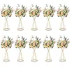 Party Decoration 50CM/70CM Vases Gold/ White Flower Stand Metal Road Lead Wedding Centerpiece Flowers Rack For Event Banquet