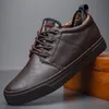 Dress Shoes Winter Men s Outdoor Leather Casual Cotton Warm Men with Fur Inside for Luxury Designer 21357 230925