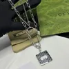 Butique 925 Srebrny naszyjnik marka marka luksusowa biżuteria ze stali nierdzewnej Wysokiej jakości naszyjnik wisidan
