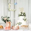 Party Decoration Floral Hoop Centerpiece With Stand Metal Circle Wedding Balloon Arch Round 10st