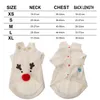 Vêtements pour chiens Vêtements pour animaux de compagnie Elk Costume de Noël Costume respirant pour chiot Taille XS Blanc