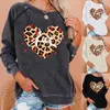 Damen Hoodies Leopard Love Print Valentinstag Hoody Streetwear Niedliche Frauen Pullover Punk Style Übergroßer Hoodie 2023 Sudaderas