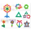 60 Stücke Pflaumenblüte Bausteine Ziegel 3D Schneeflocke Bausteine Baby Kinder Lernspielzeug DIY Verriegelung Puzzle Spielzeug