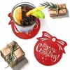 Posavasos navideños, 6 uds., juego de bebidas redondas de fieltro absorbente, taza suave y fresca para bebidas y mesa