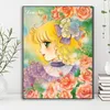 Dipinti Pittura Diamante Cartone Animato Giapponese Anime Candy Girl Fiore Arte Punto Croce Kit Ricamo Immagine Mosaico Artigianale Home Decor 230925