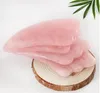 Tamax JD015 Cuarzo Rosa Jade Guasha Tablero Rascador de Piedra Natural Chino Gua Sha pad ZZ