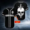 Kurtki męskie Plstar Cosmos Ghost Hunter Skull Spersonalizowana nazwa 3D na całej drukowanej koszule baseball unisex unikalna koszula baseballowa BQS06 L230925