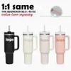 Quencher H2.0 40oz Tumblers Cups With White Lid Handle Insulated Car Mugs With Lids and Straws Stainless Steel Coffee Termos Tumbler with Logo