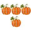 Dinnerware Sets 4 Pcs Napkin Buckle Dining Table Decor Halloween Rings Delicate Decors Alloy Party Decorations Dinner Banquet Pumpkin