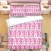 Bedding Sets Pink Roller 3D Printed Set Duvet Covers Pillowcases Comforter Bedclothes Bed Linen