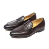 Geklede schoenen FELIX CHU Heren Penny Loafers Leren schoenen Echt leer Elegante bruiloft Casual schoenen Bruin Zwarte schoenen voor heren 230925