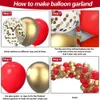 Andere evenementen Feestartikelen 1Set Rode Ballon Slinger Boog Kit Metallic Goud Confetti Latex Ballonnen Kerst Bruiloft Verjaardagsfeest Babyshower Decoraties 230923