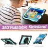 Alça de mão 360 Kickstand giratório capa robusta para Lenovo Tab M10 HD Plus 10,3 K10 M10 2ª 3ª geração 10,1 polegadas à prova de choque infantil capa para tablet + alça de ombro + tela PET filme