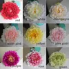 Fleurs séchées 20pcslot artificielle pivoine fleur tête de mariage fête de Noël décoration bricolage soie mur fond décor accessoires 230923