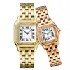 Montres pour femmes cadran or argent en acier inoxydable montre à quartz avec diamant glacé montre montres élégantes montre de luxe g256V