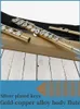 High-end franska silverpläterade nycklar 85Gold Copper Alloy Material C Flute med ruta 00