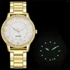 Wristwatches Rhinestones Dial Decor Quartz Watch Luminous Pointer And Scale Non-mechanical For Shopping Camping Walking