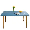 Tafeldoek waterdichte olieproof tafelkleed pu lederen tafel omslag student bureau mat kantoor decor beschermer aangepaste elasticiteit tafelkleed 230925