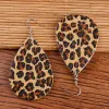 Retro Schmuck Leopard Print Wasser Tropfen Form Hoop Ohrringe Für Frauen Neue Design Vintage Temperament Party Hochzeit Geschenk