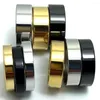 Обручальные кольца оптовая продажа, лот 100, серебро, черное золото, пластина, плоская 4 мм, 6 мм, 8 мм, кольцо из нержавеющей стали MIX, кольцо для мужчин и женщин, юбилейные украшения