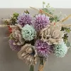 Dried Flowers Champagne Artificial Silk for Home Wedding Christmas Decor Bedroom Centerpiece Table Arrange Bride Holding Fake Bouquet 230923