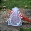 أكياس المجوهرات أكياس DSTRING MESH ORGURISA BACKing Bag Bag Christmas Decoration Candy Dable Storage Gift Display Pouching Drop DRH3SL