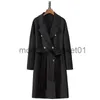 Misto lana da donna Topcoat Cappotto di lana Double Sided Donna Autunno Inverno Ispessimento Ulster Manica intera Moda tinta unita Elegante Giacca sopra il ginocchio J230925