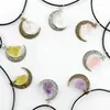 Hänge halsband Natural Stone Moon Oregelbundet halsband Reiki Healing Charm Quartz Jewelry Yoga Jewellery Pendants Amulet