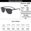 أزياء النظارات الشمسية إطارات GMEI البصرية الرجال مربع سبيكة Ultralight نظارات شبه عادية الإطار مقطع مستقطب على النظارات الشمسية S9341 230923