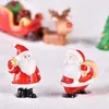 Decorative Objects Figurines Christmas Resin Elk Santa Claus Ornaments Merry Christmas Decoration For Home Figurines Miniatures Year Xmas Box Decor 230925