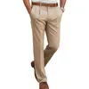 Garnitury męskie proste nogi sukienki Premium klasyczny stały kolor garnitur średniego szczupłego dopasowania spodni z nogami z biznesem