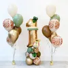 Altre forniture per feste per eventi 30 pezzi Palloncini con numeri di animali Jungle Safari Set per bambini 1 2 3 anni Decorazioni per feste di compleanno Wild One Green Latex Helium Globos 230925