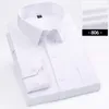 Camisas casuais masculinas sólido vestido básico camisa grande plus size 7xl 8xl manga longa masculino padrão-ajuste formal social cinza azul trabalho escritório negócio