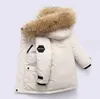 2023 Winter Designer Children's Coat Boys' Down Coat Real Raccoon Fur Thick Warm Baby Coat 2-12 Girls' Jacket Years Kid