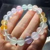 Strand Natural Macaron Quartz Bracelet Gemstone Round Bead Crystal Healing Jewelry Gift 1PC 10MM