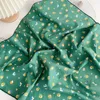 Scarves 58cm Cotton Linen Scarf Floral Print Bandanas Small Shawl Neckerchief Sunscreen Headscarf Hijabs Sweet Fashion Square