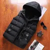 Gilet da uomo Gilet da uomo di marca Fashuion invernale Giacche senza maniche con cappuccio Elegante gilet caldo antivento taglie forti