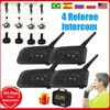 Walkie Talkie 4 Gebruikers Voetbal Intercom Headset V4C Full Duplex Bluetooth Hoofdtelefoon Voetbalconferentie 1200M Interphone HKD230925