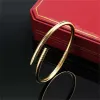 Liefde gouden armband nagelarmband Designer armbanden voor dames Heren roestvrijstalen legering armband Pulsera Pulseras verguld goud zilver