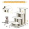 Cat Carriers Fashion 24 Escalier pour animaux de compagnie à 4 marches Rampe d'échelle en moquette 8 griffoirs Grimpeur d'arbre 16 X W D H