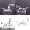 Voyage 3style réservoir créatif 3D narguilé verre dab rig bong épais portable pas cher eau tabac bongs tuyaux avec 14mm mâle downstem fumer bol de brûleur à mazout